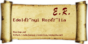 Edelényi Rozália névjegykártya