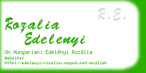 rozalia edelenyi business card